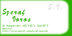 szeraf voros business card